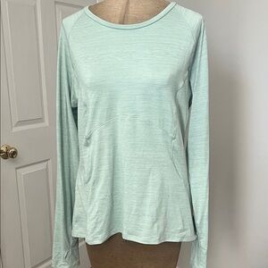 Women's Light Green Long Sleeve Active Top